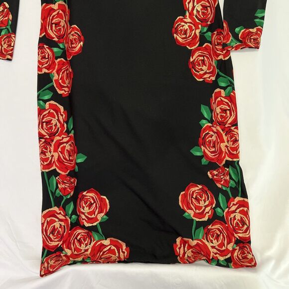 Women's Long Sleeve Dress Size X L Floral Print Holiday Party - Picture 7 of 7